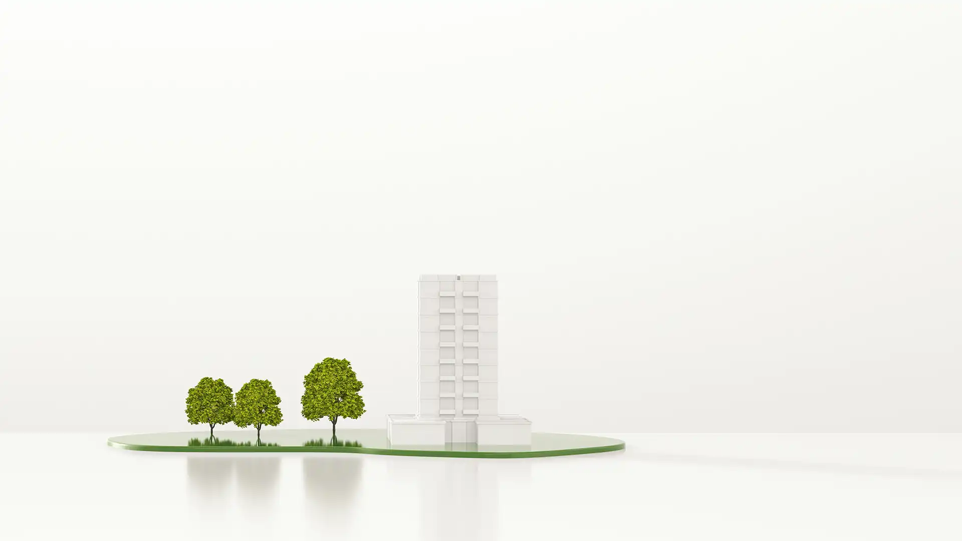 trees in front of apartment building 3d rendering 2024 09 16 19 42 11 utc